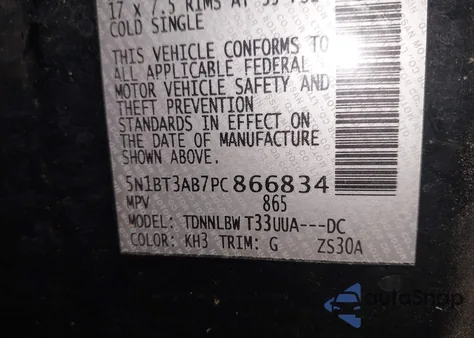 2023 Nissan Rogue S Intelligent Awd z USA, uszkodzony, nr VIN 5N1BT3AB7PC866834